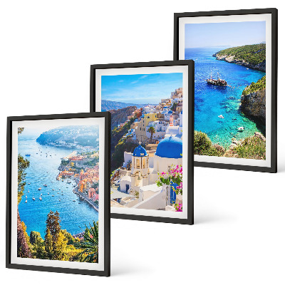Composição de quadros moderna Vistas gregas de Santorini Oia