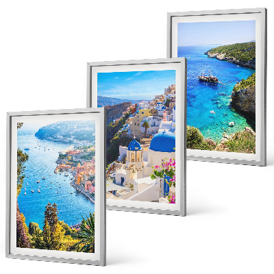 Composição de quadros moderna Vistas gregas de Santorini Oia