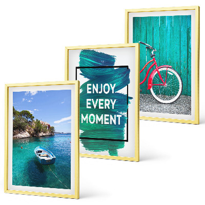 Conjunto de quadros para sala de estar Inspiração para bicicletas em barcos marítimos
