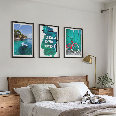 Conjunto de quadros para sala de estar Inspiração para bicicletas em barcos marítimos