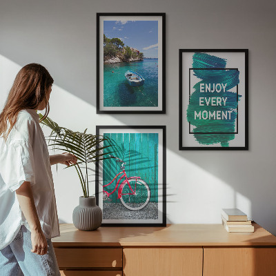 Conjunto de quadros para sala de estar Inspiração para bicicletas em barcos marítimos
