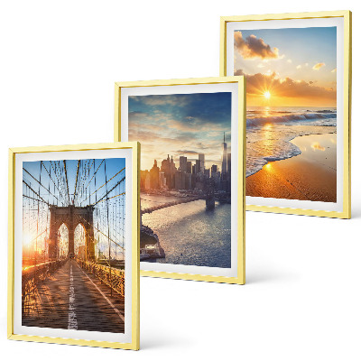 Conjunto de quadros para sala de estar Pontes, pôr do sol, cidade