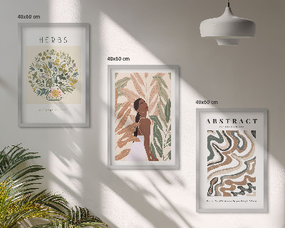 Conjunto de quadros para sala de estar Pôsteres minimalistas em tons pastel boho