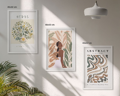 Conjunto de quadros para sala de estar Pôsteres minimalistas em tons pastel boho