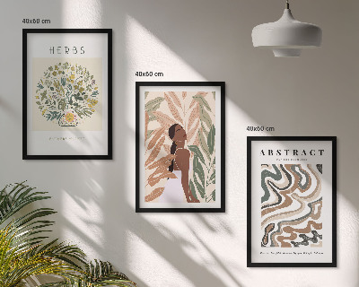 Conjunto de quadros para sala de estar Pôsteres minimalistas em tons pastel boho