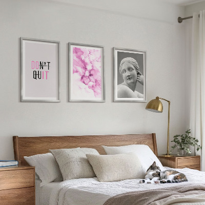 Composição de quadros moderna Escultura abstrata em aquarela