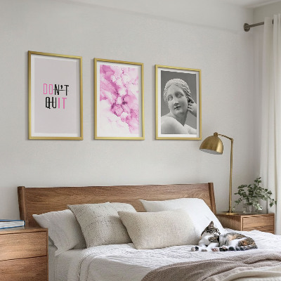 Composição de quadros moderna Escultura abstrata em aquarela