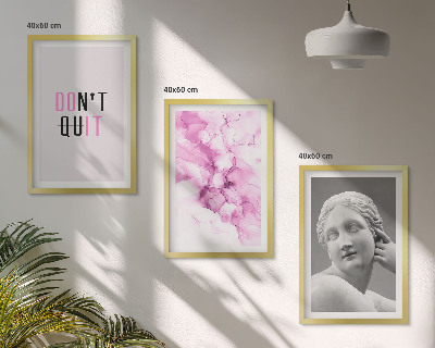 Composição de quadros moderna Escultura abstrata em aquarela
