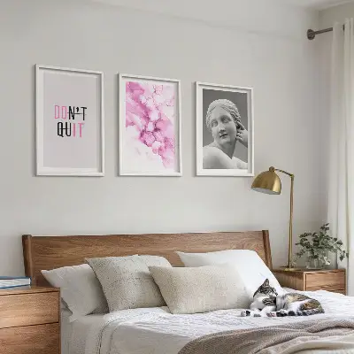 Escultura abstrata em aquarela composição de quadros moderna