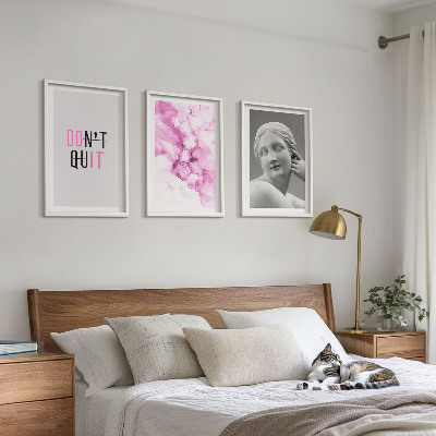 Composição de quadros moderna Escultura abstrata em aquarela