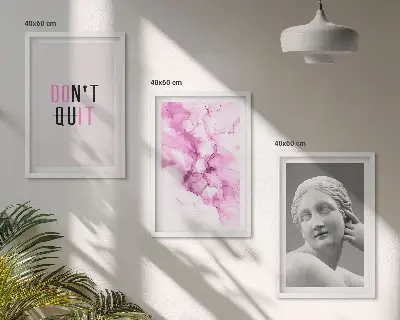 Escultura abstrata em aquarela composição de quadros moderna