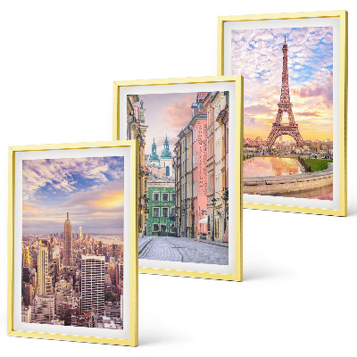 Conjunto de quadros para sala de estar Cidades Nova York crepúsculo parisiense