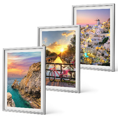 Composição de quadros moderna Vista para o pôr do sol à beira-mar