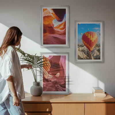 Composição de quadros moderna Gargantas desérticas vistas de balão.