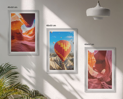 Composição de quadros moderna Gargantas desérticas vistas de balão.