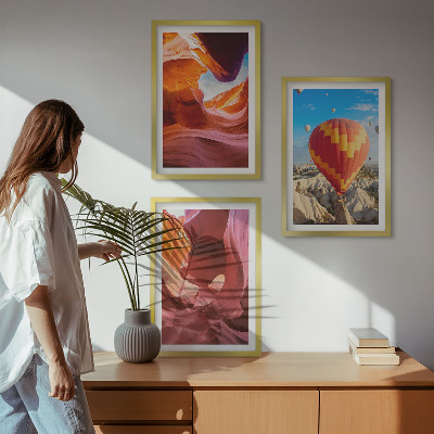 Composição de quadros moderna Gargantas desérticas vistas de balão.