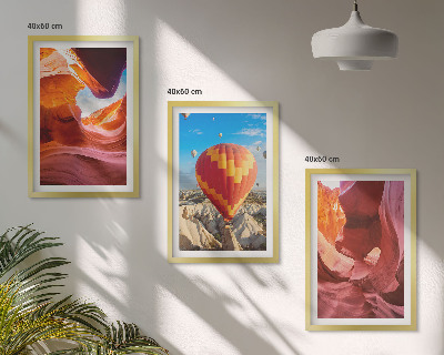 Composição de quadros moderna Gargantas desérticas vistas de balão.