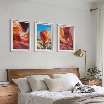 Composição de quadros moderna Gargantas desérticas vistas de balão.