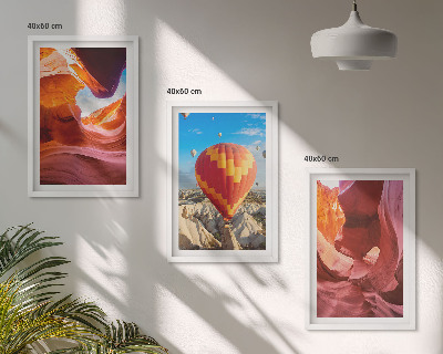Composição de quadros moderna Gargantas desérticas vistas de balão.
