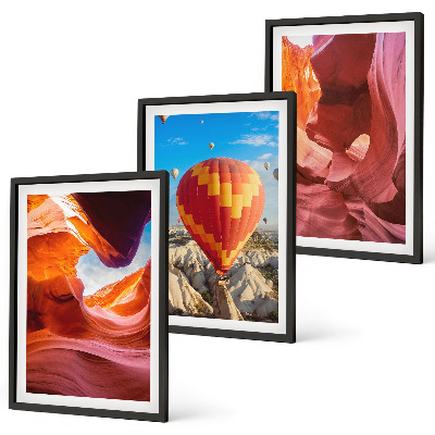 Composição de quadros moderna Gargantas desérticas vistas de balão.
