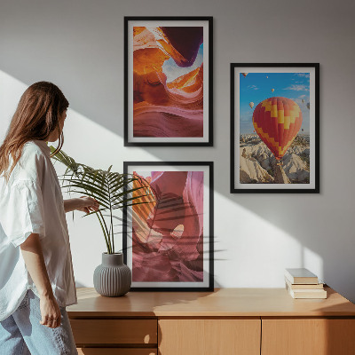 Composição de quadros moderna Gargantas desérticas vistas de balão.