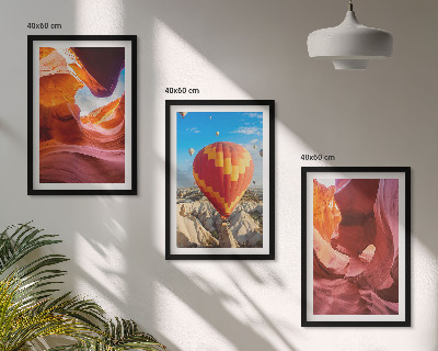 Composição de quadros moderna Gargantas desérticas vistas de balão.