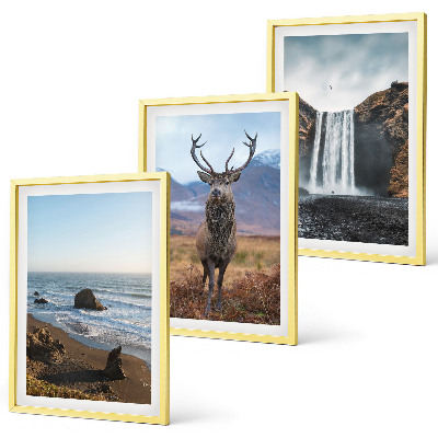 Composição de quadros moderna Paisagens montanhosas com uma cachoeira