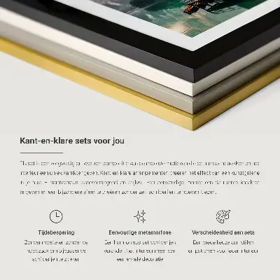 Conjunto de quadros para sala de estar com paisagem de inverno e cabana de veados