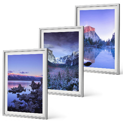 Conjunto de quadros para sala de estar Paisagens de montanha, pôr do sol, água