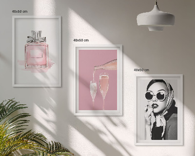 Composição de quadros moderna Acessórios rosa estilosos