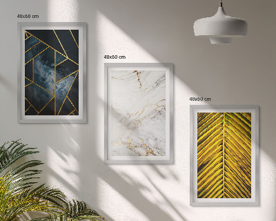 Composição de quadros moderna Padrões geométricos e vegetação