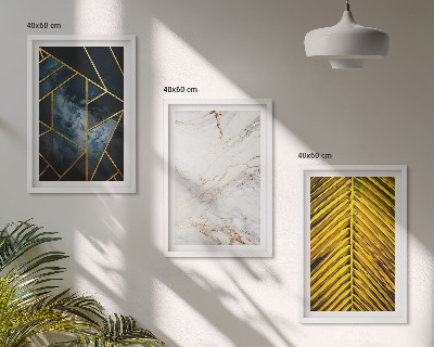 Composição de quadros moderna Padrões geométricos e vegetação