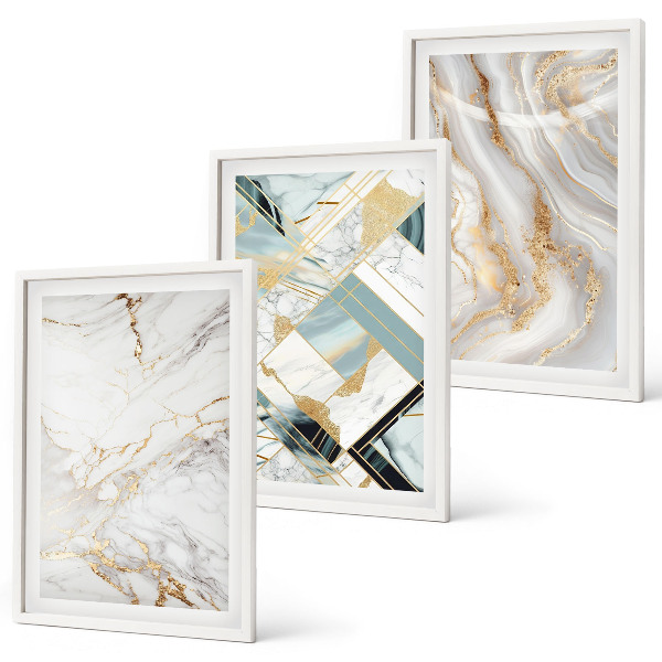 Composição de quadros moderna Padrões de mármore elegantes