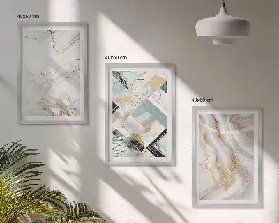 Composição de quadros moderna com padrões de mármore elegantes