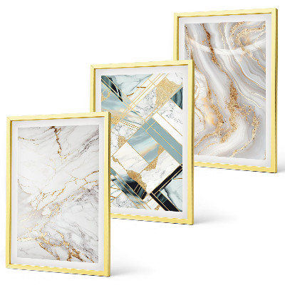 Composição de quadros moderna Padrões de mármore elegantes