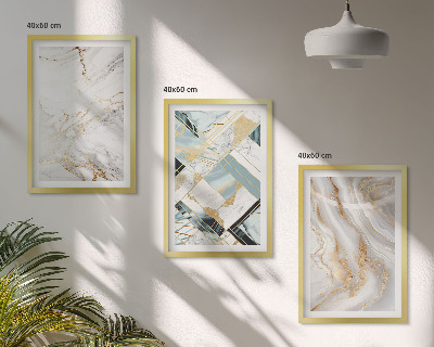 Composição de quadros moderna Padrões de mármore elegantes