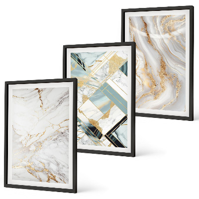 Composição de quadros moderna Padrões de mármore elegantes