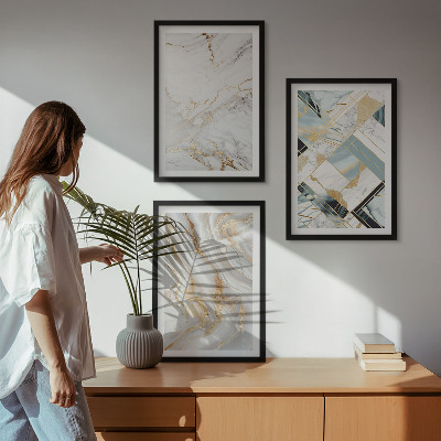 Composição de quadros moderna Padrões de mármore elegantes