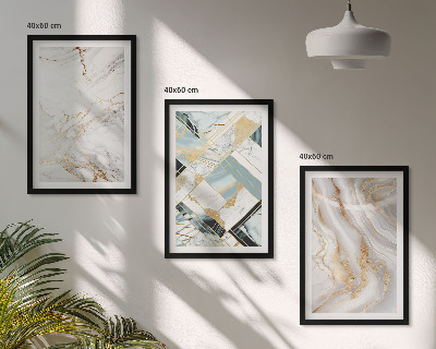 Composição de quadros moderna Padrões de mármore elegantes