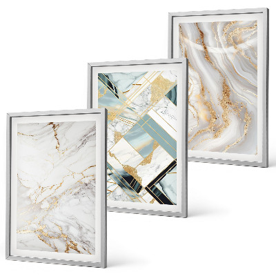 Composição de quadros moderna Padrões de mármore elegantes