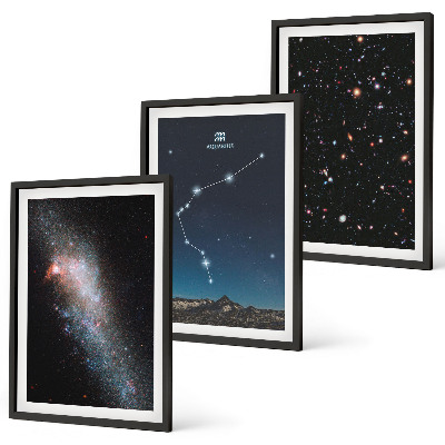 Composição de quadros moderna Galáxia espacial Aquário