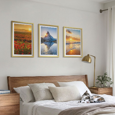 Composição de quadros moderna Paisagens de montanhas e mares no oeste
