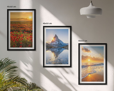 Composição de quadros moderna Paisagens de montanhas e mares no oeste