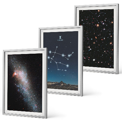 Composição de quadros moderna Gêmeos signo galáctico