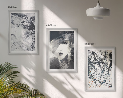 Composição de quadros moderna Padrões abstratos em preto e branco