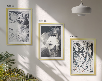 Composição de quadros moderna Padrões abstratos em preto e branco