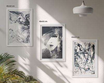 Composição de quadros moderna Padrões abstratos em preto e branco