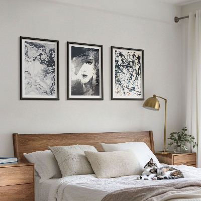 Composição de quadros moderna Padrões abstratos em preto e branco