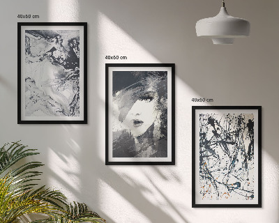 Composição de quadros moderna Padrões abstratos em preto e branco