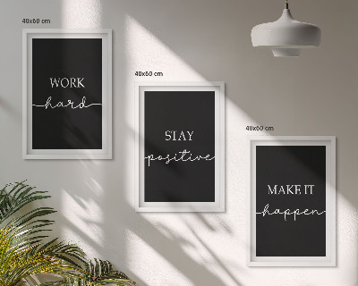 Composição de quadros moderna Motivos elegantes em fundo preto.